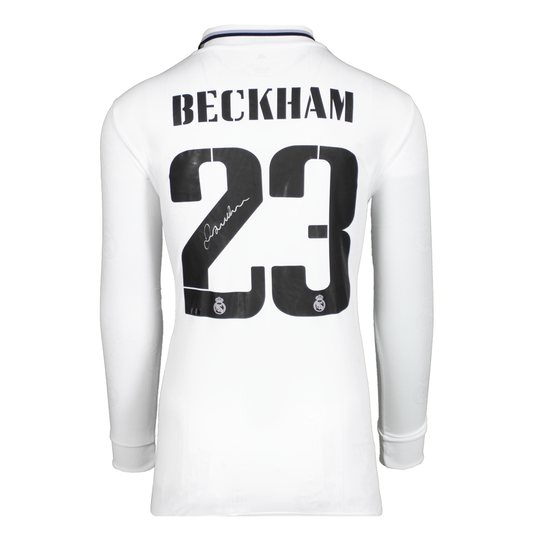 David Beckham Back Signed Real Madrid 2022-23 Home Shirt